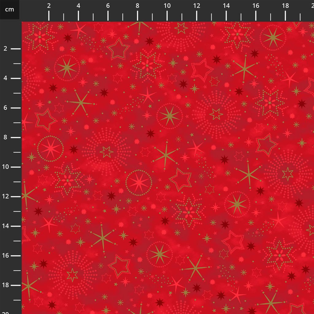4592-411 Red Gold, We Love Christmas by Stof Fabrics 1/2m