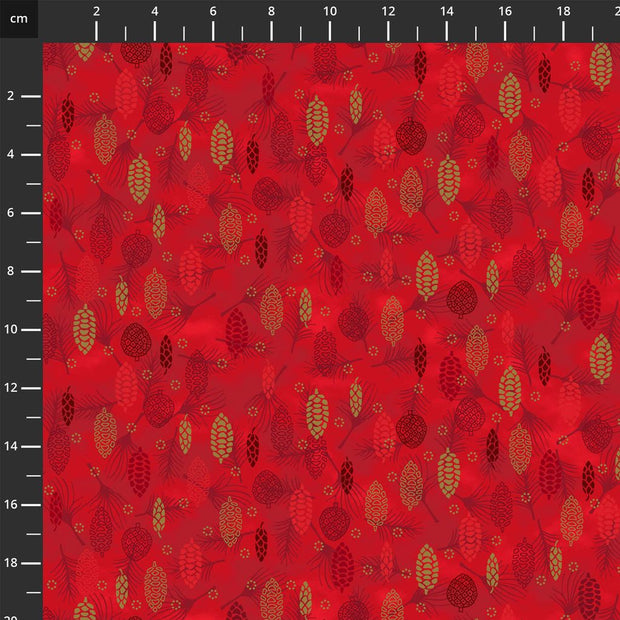 4592-412 Red Gold, We Love Christmas by Stof Fabrics 1/2m