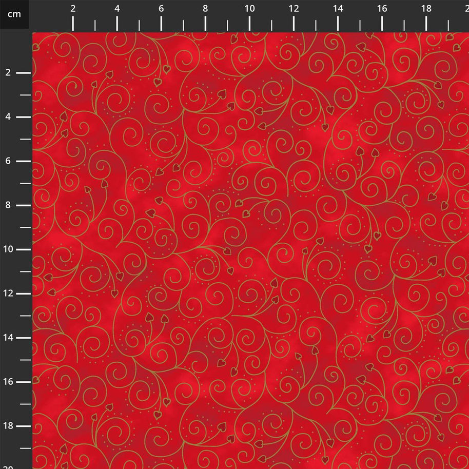 4592-413 Red Gold, We Love Christmas by Stof Fabrics 1/2m