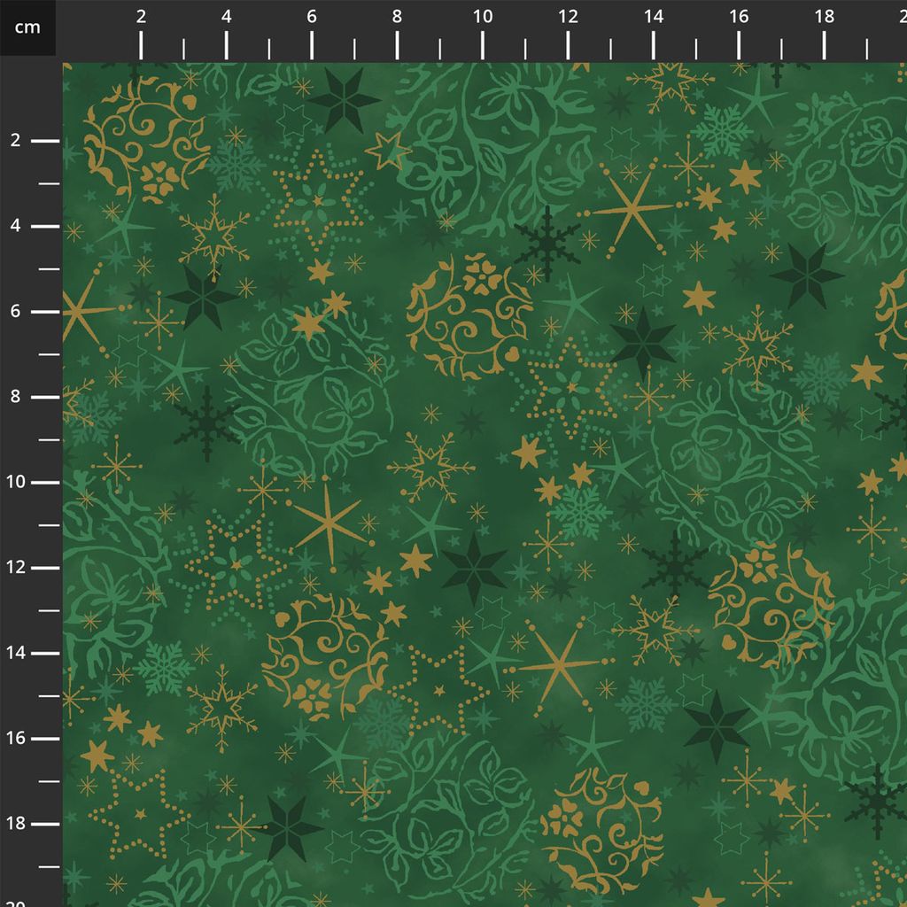 4592-800 Green Gold, We Love Christmas by Stof Fabrics 1/2m
