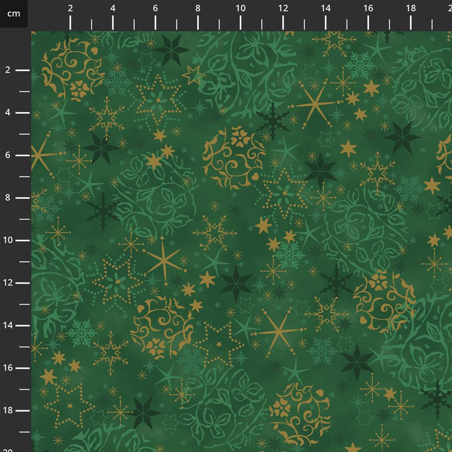 4592-800 Green Gold, We Love Christmas by Stof Fabrics 1/2m