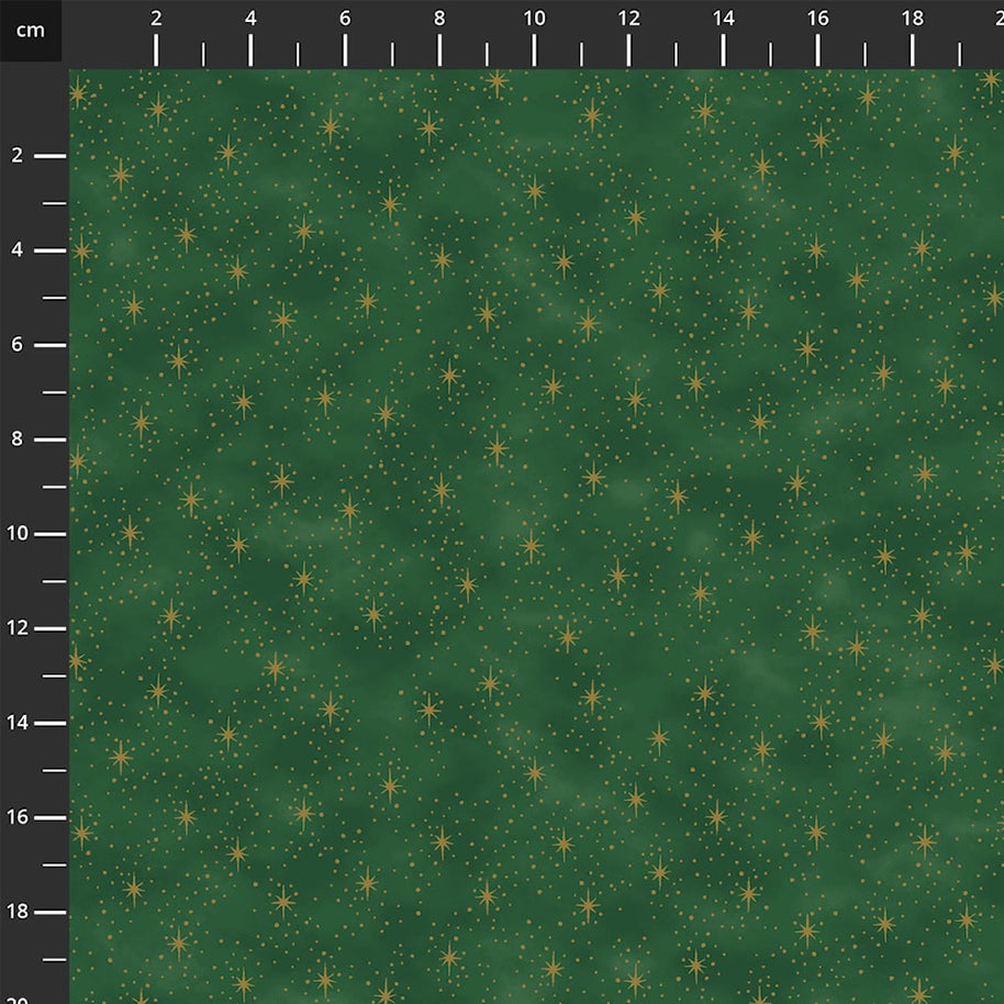 4592-801 Green Gold, We Love Christmas by Stof Fabrics 1/2m