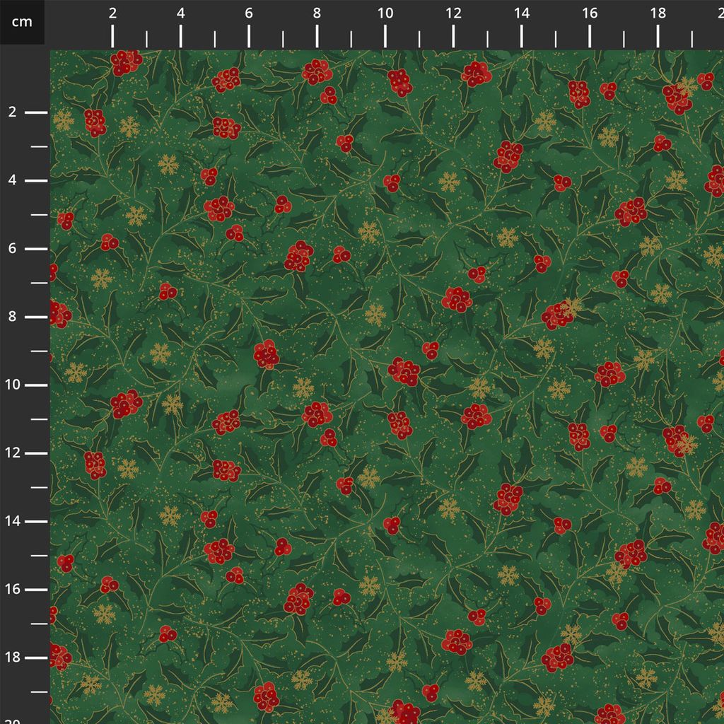4592-804 Green Gold, We Love Christmas by Stof Fabrics 1/2m