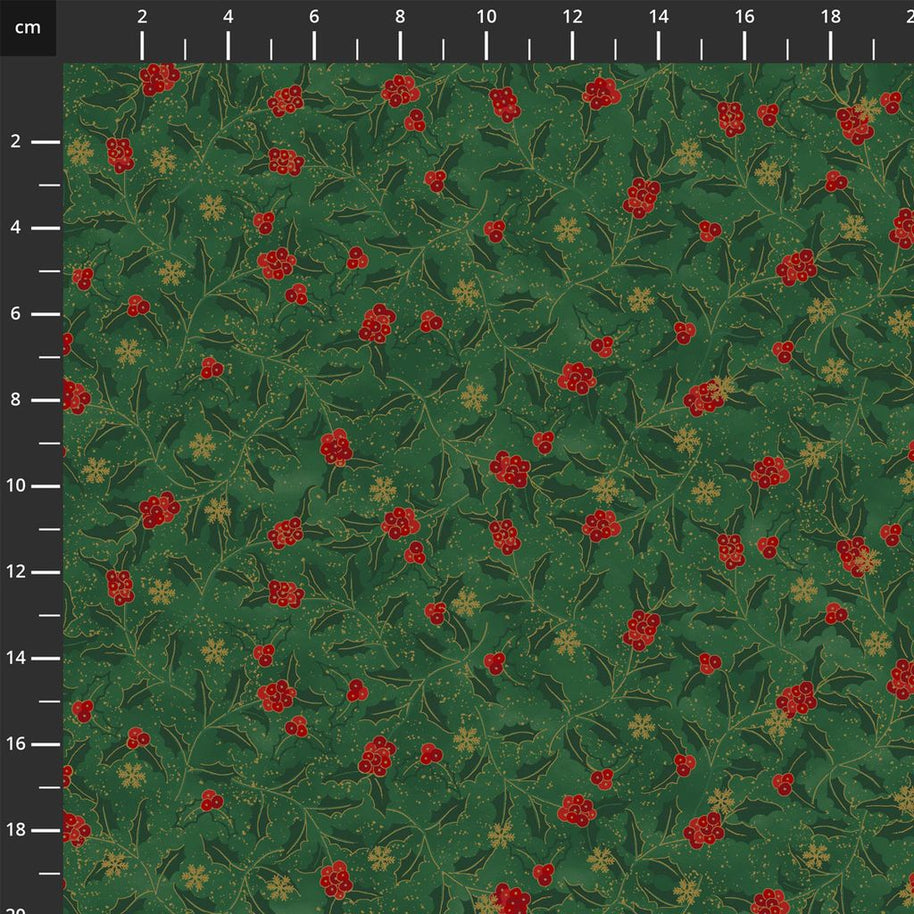 4592-804 Green Gold, We Love Christmas by Stof Fabrics 1/2m