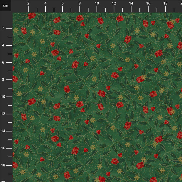 4592-804 Green Gold, We Love Christmas by Stof Fabrics 1/2m