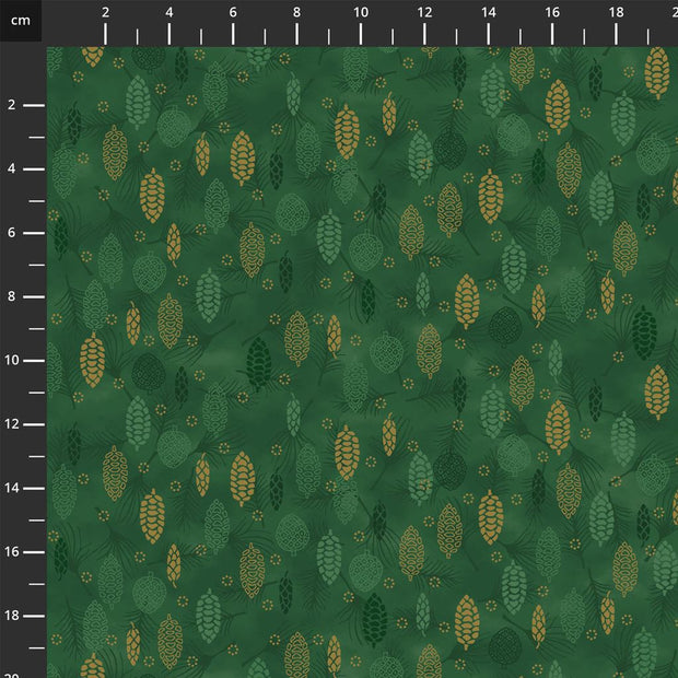 4592-805 Green Gold, We Love Christmas by Stof Fabrics 1/2m