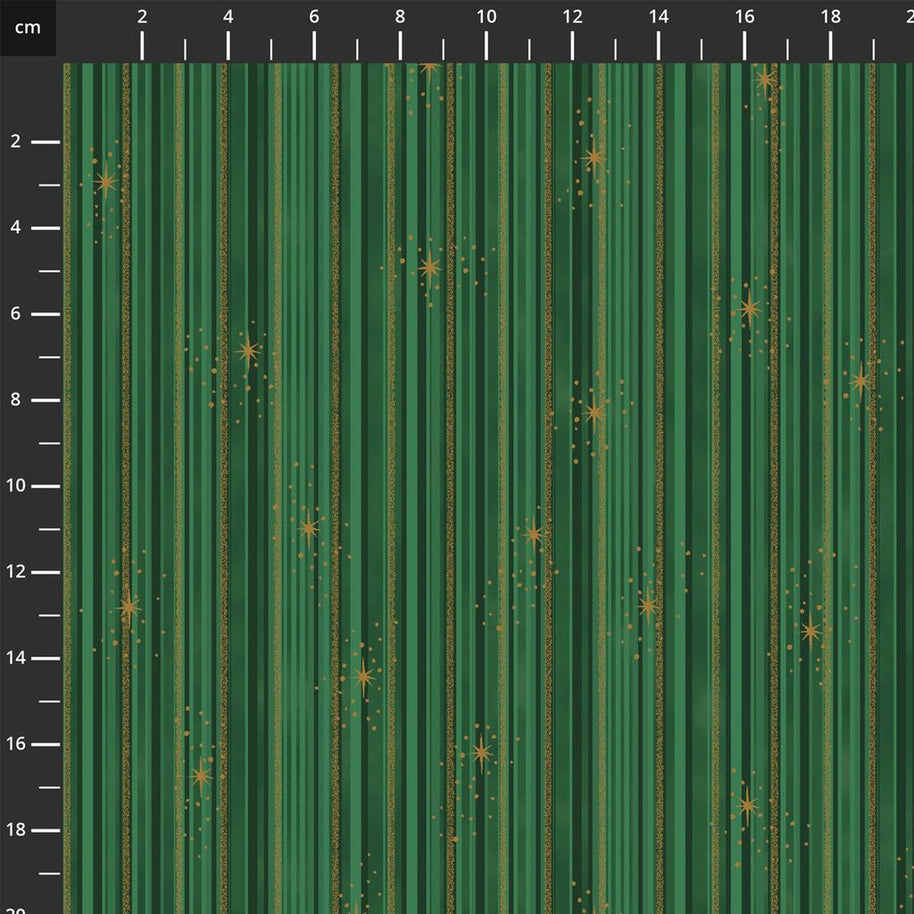 4592-806 Green Gold, We Love Christmas by Stof Fabrics 1/2m