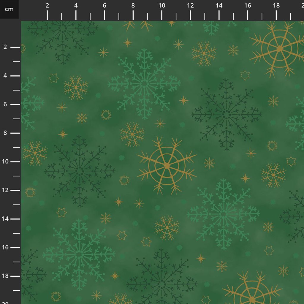4592-811 Green Gold, We Love Christmas by Stof Fabrics 1/2m
