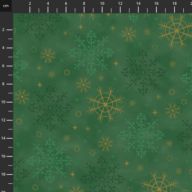 4592-811 Green Gold, We Love Christmas by Stof Fabrics 1/2m