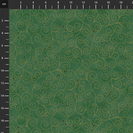 4592-812 Green Gold, We Love Christmas by Stof Fabrics 1/2m