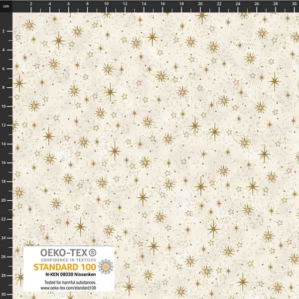 4599-127 Cream Gold, We Love Christmas by Stof Fabrics 1/2m