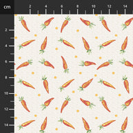 Peek A Boo Bunnies Carrots Cream