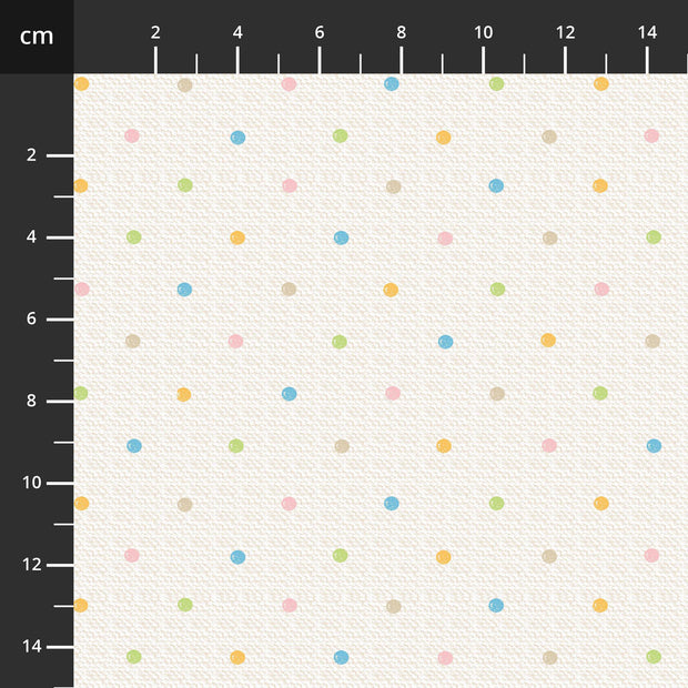 Peek A Boo Bunnies Small Dots Cream