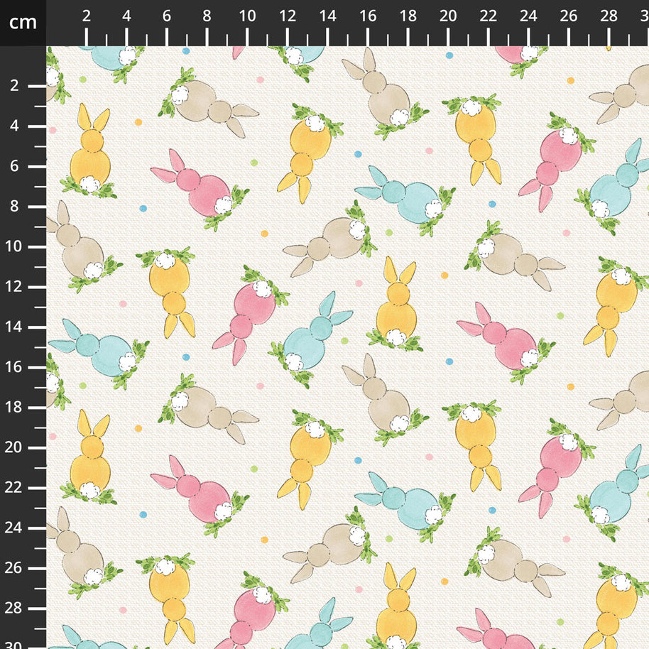 Peek A Boo Bunnies Tossed Bunnies Cream