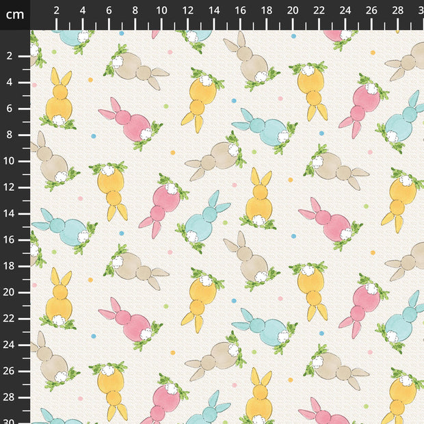 Peek A Boo Bunnies Tossed Bunnies Cream