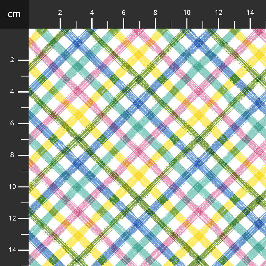 Peek A Boo Bunnies Bias Plaid Multi