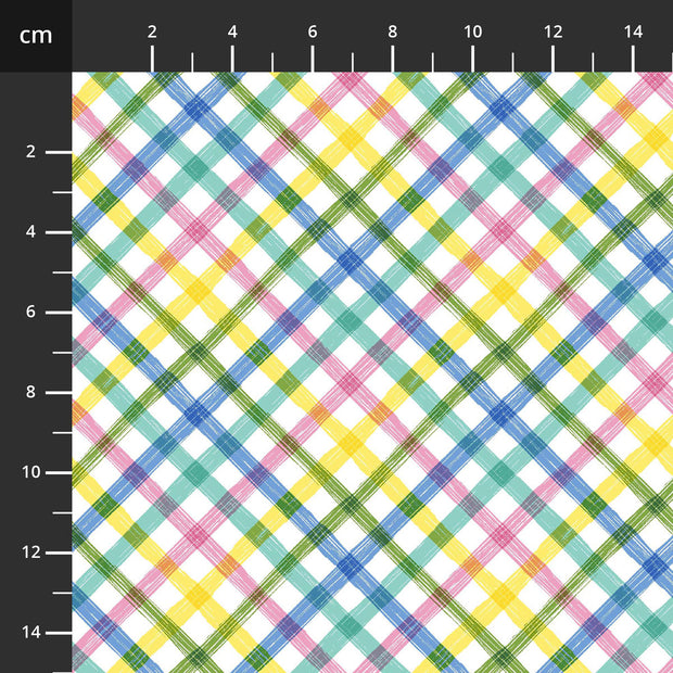 Peek A Boo Bunnies Bias Plaid Multi