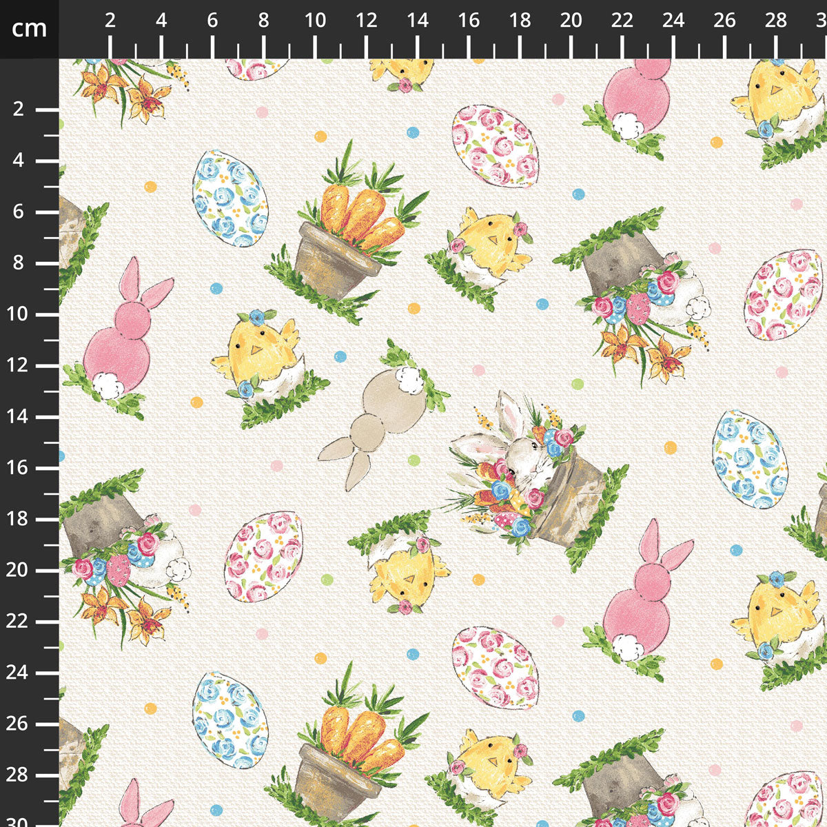 Peek A Boo Bunnies Tossed Characters Cream