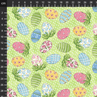 Peek A Boo Bunnies Decorated Eggs Green