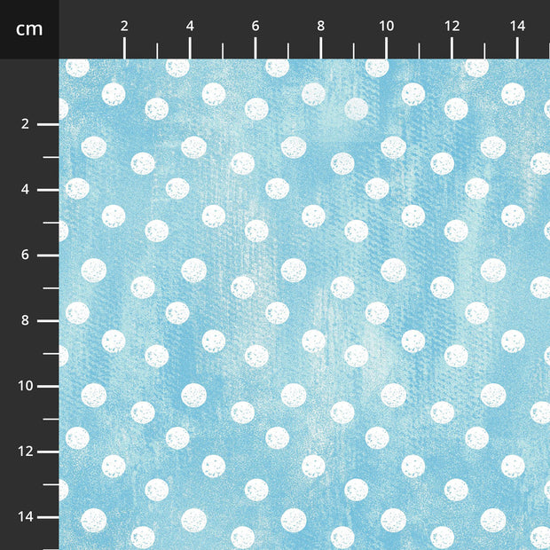 Peek A Boo Bunnies Large Dots Light Blue