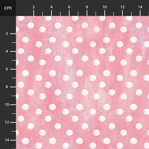 Peek A Boo Bunnies Large Dots Pink