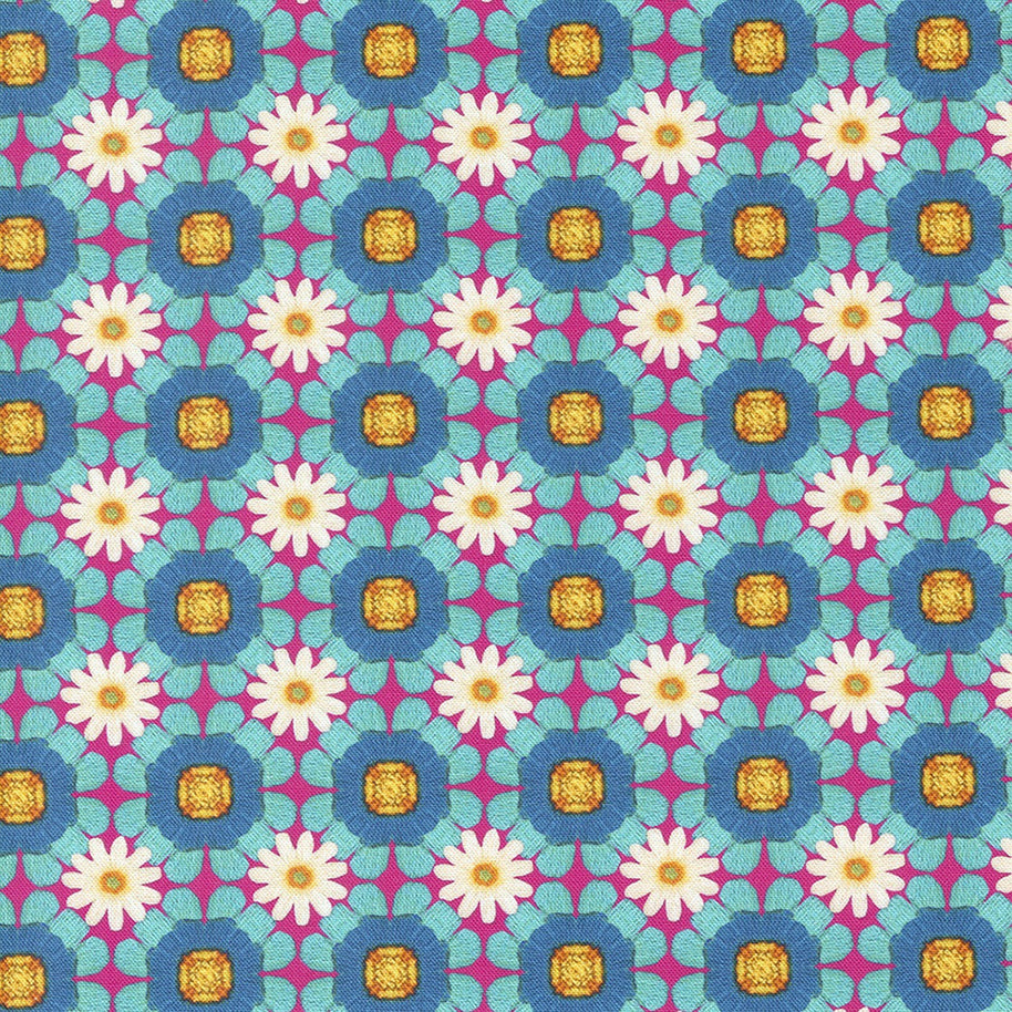 Moda Fabrics - Vintage Soul Peacock 1/2m