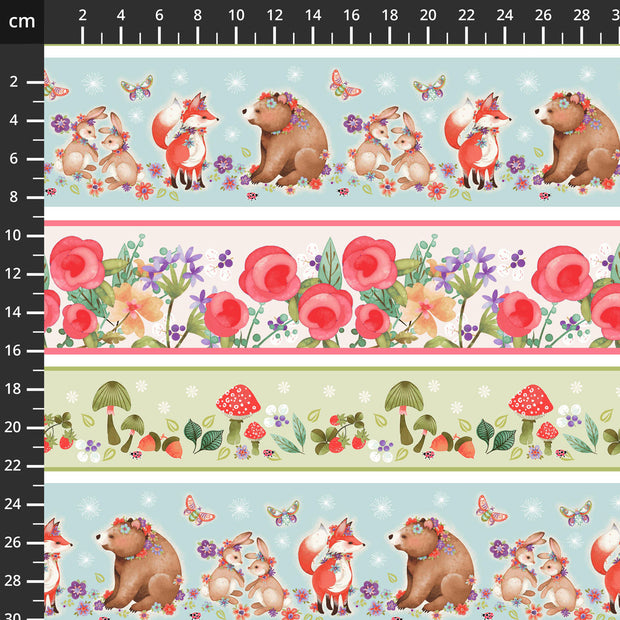 In The Thicket Blue Multi Border Stripe