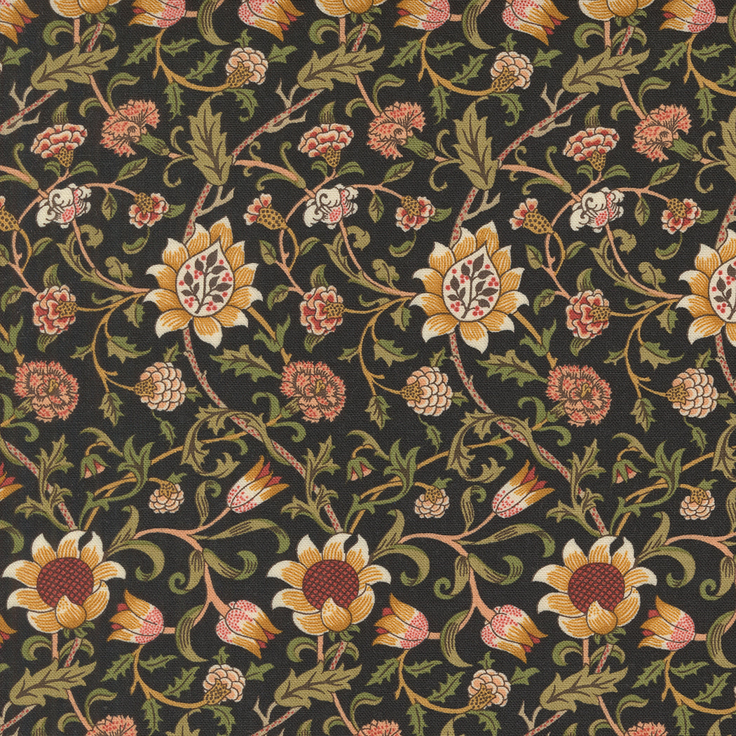 Morris Manor Evenlode Florals Ebony
