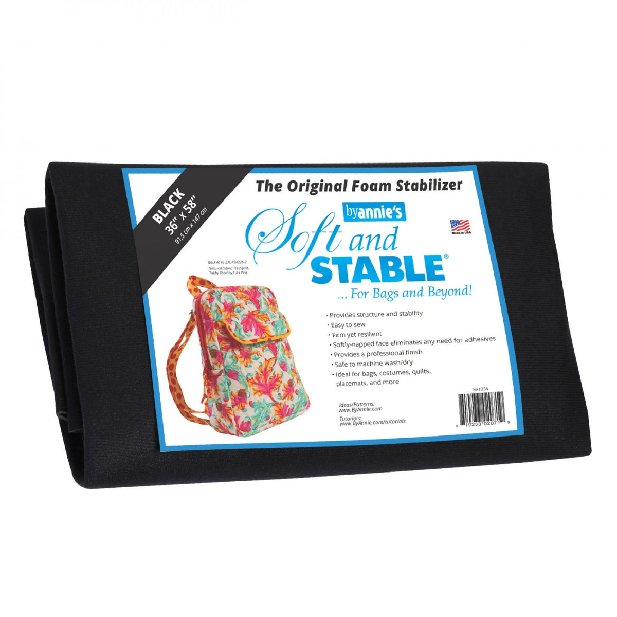 Soft and Stable Black - 36in x 58in