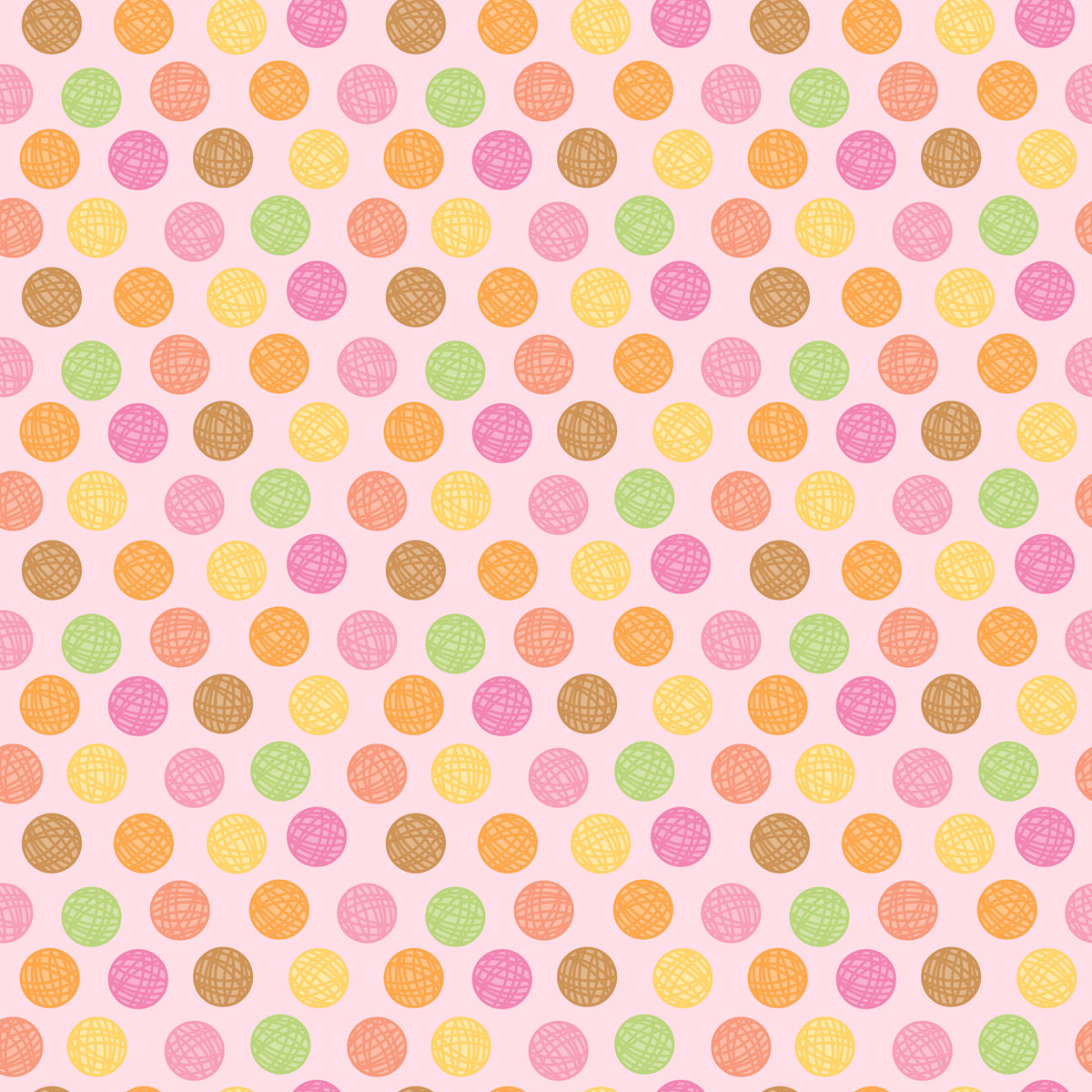 Pretty Kitty Pink Yarn Dots