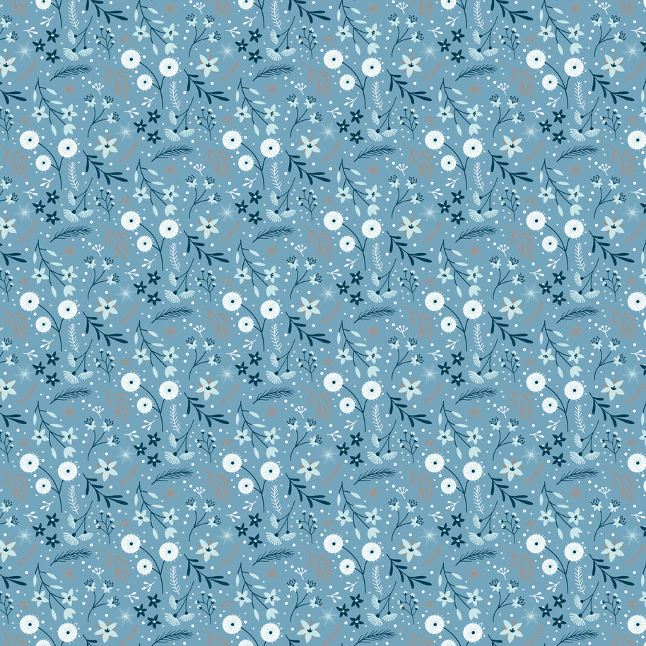 Winter Magic Floral Blue