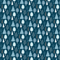 Winter Magic Trees Navy