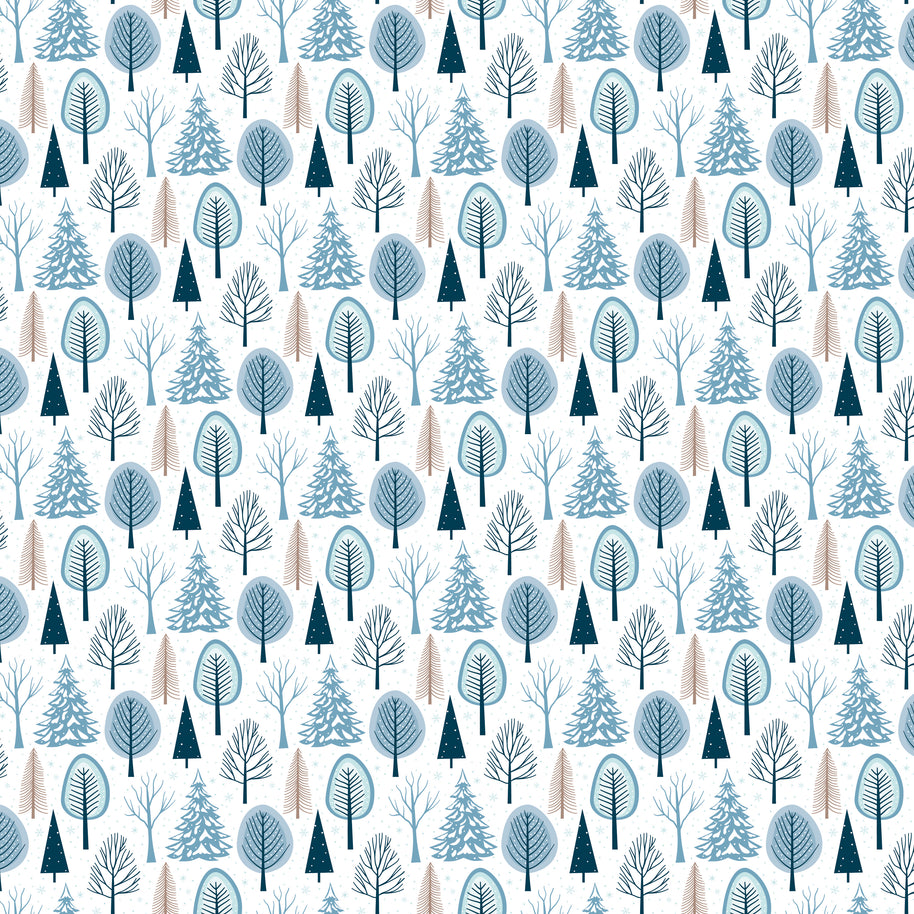 Winter Magic Trees White