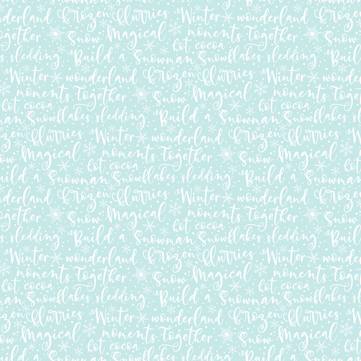 Winter Magic Winter Words Aqua