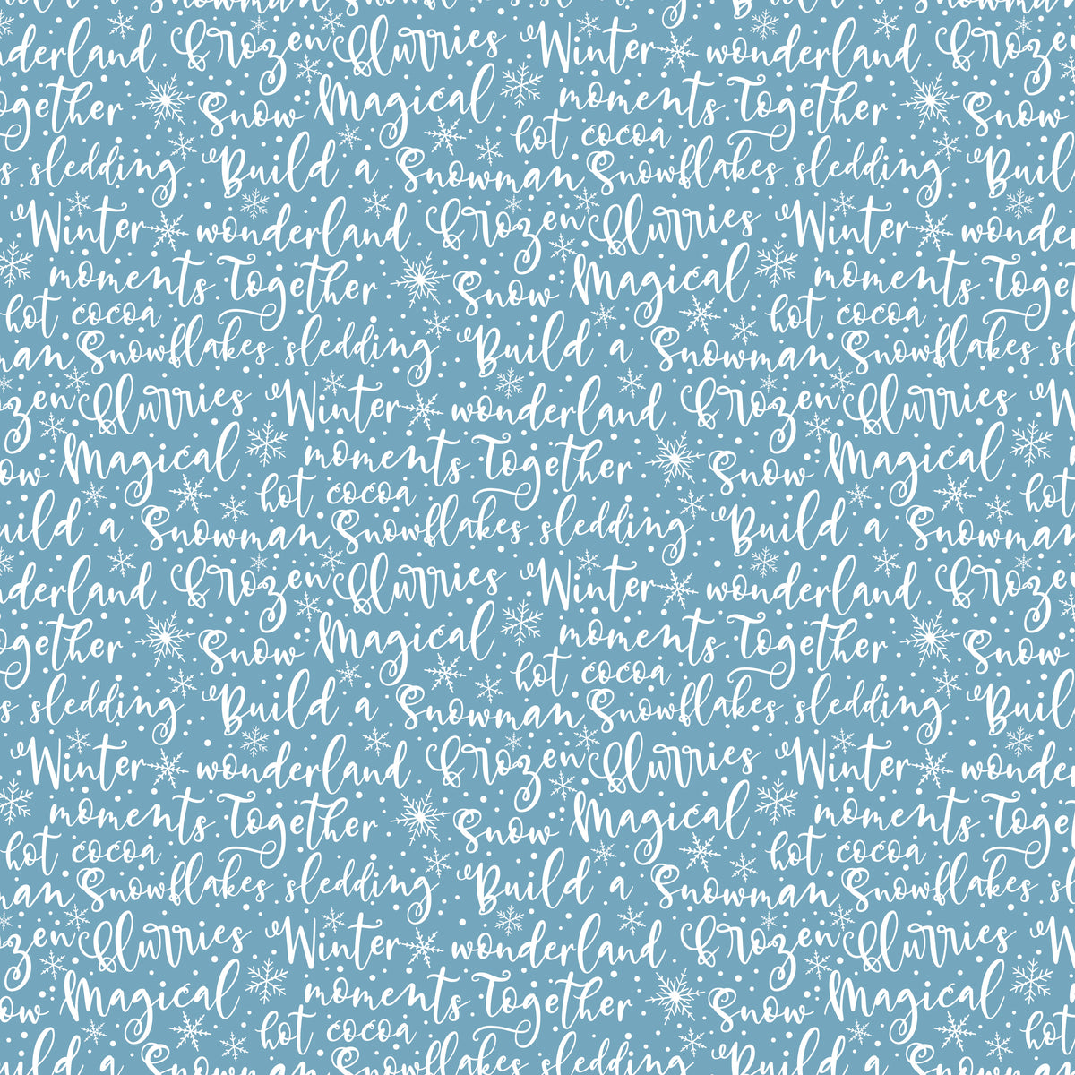 Winter Magic Winter Words Blue