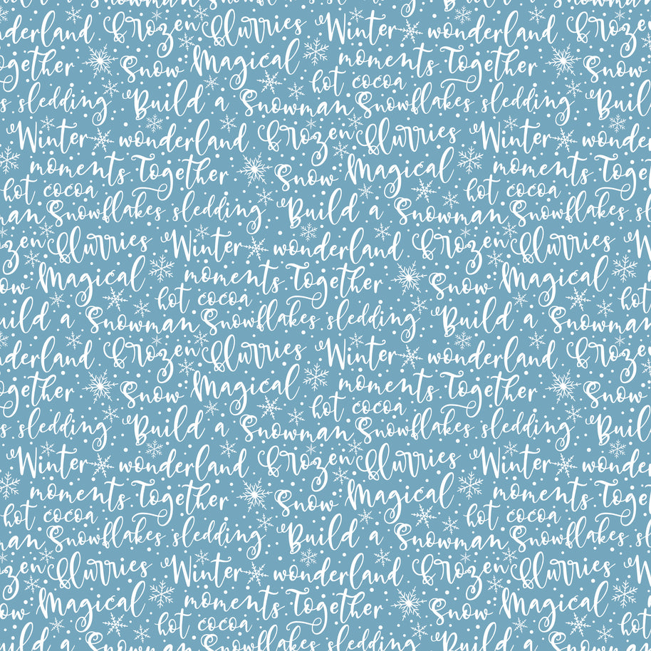 Winter Magic Winter Words Blue