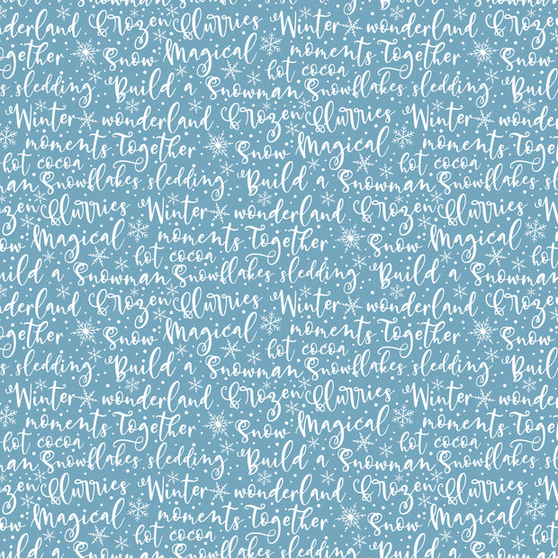 Winter Magic Winter Words Blue