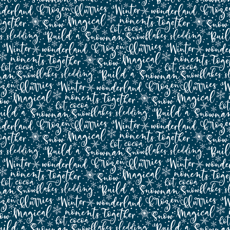 Winter Magic Winter Words Navy