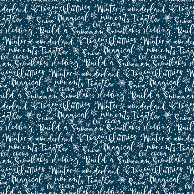 Winter Magic Winter Words Navy