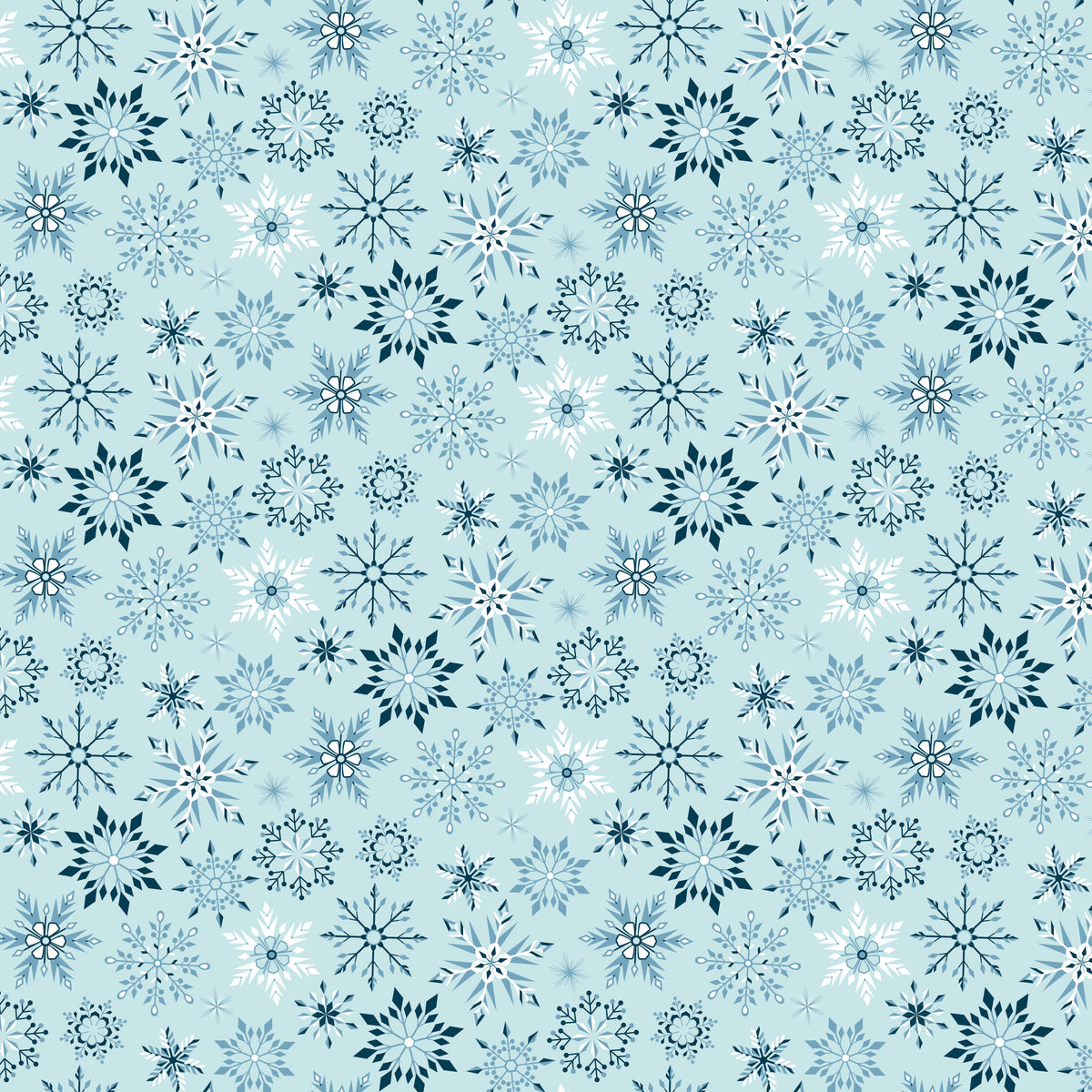 Winter Magic Snowflakes Aqua
