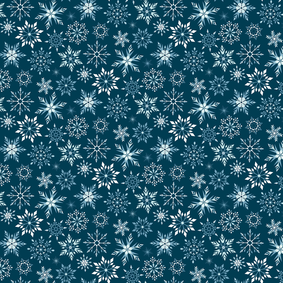 Winter Magic Snowflakes Navy