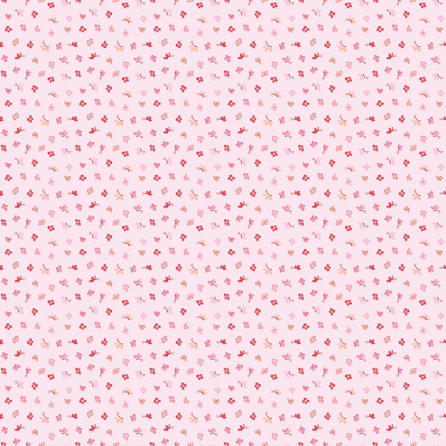 Love Notes Soft Pink Butterfly Floral