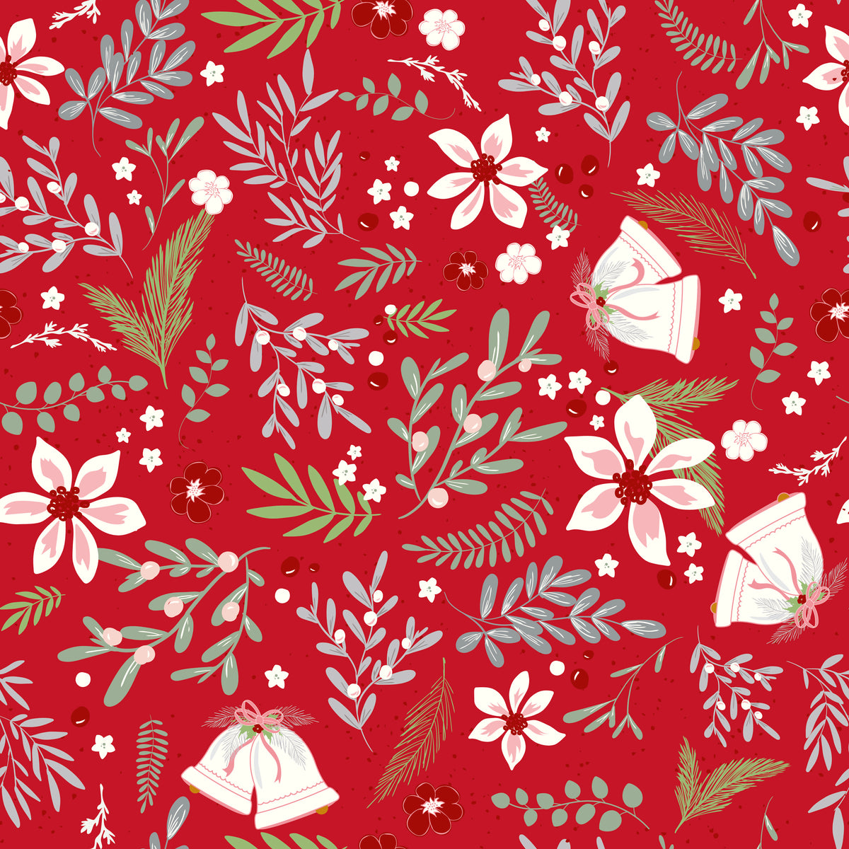 Mistletoe & Holly Red Main