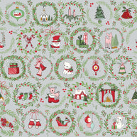 Mistletoe & Holly Silver Wreaths