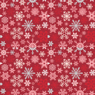 Mistletoe & Holly Barn Red Snowflakes