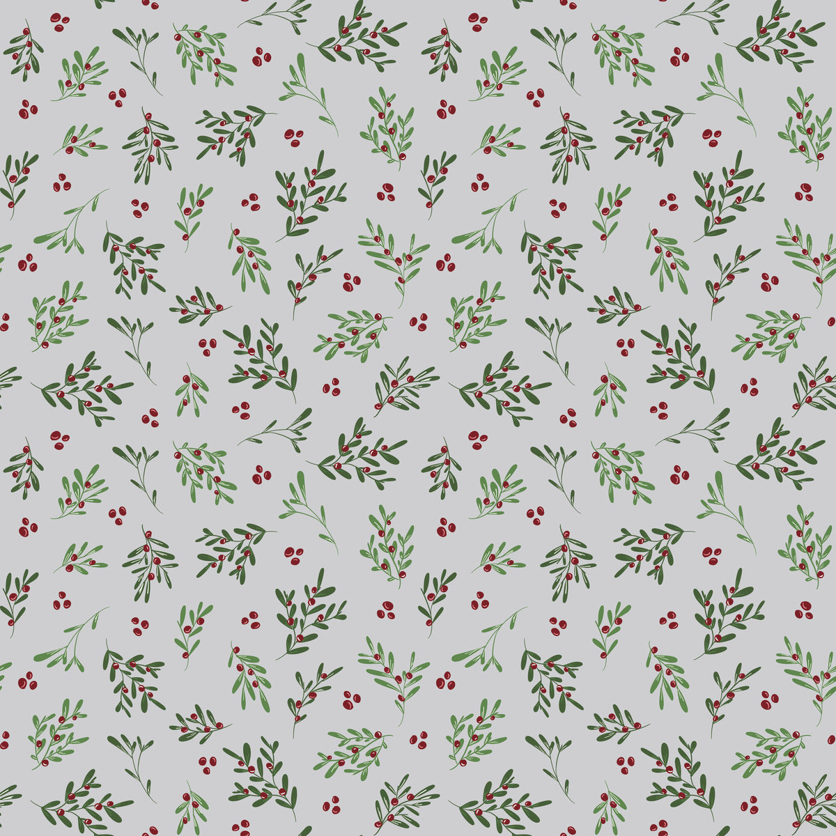 Mistletoe & Holly Silver