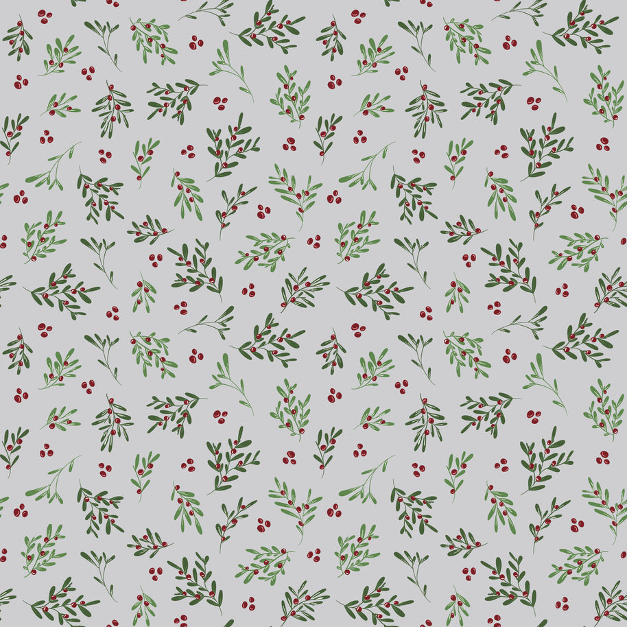 Mistletoe & Holly Silver
