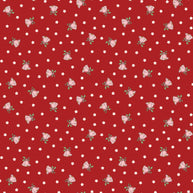 Mistletoe & Holly Barn Red Scattered Bells