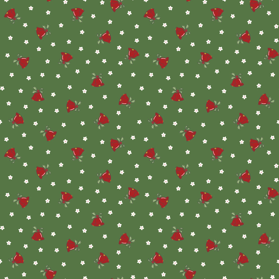 Mistletoe & Holly Clover Scattered Bells