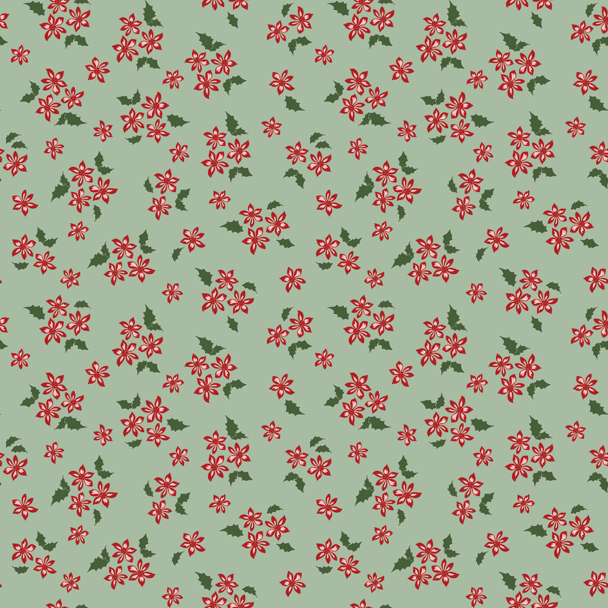 Mistletoe & Holly Sage Floral